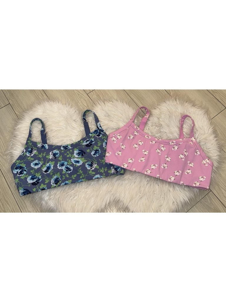 2 Offline By Aerie Stretch Medium Support Sports Bras Floral Wire Free L Large